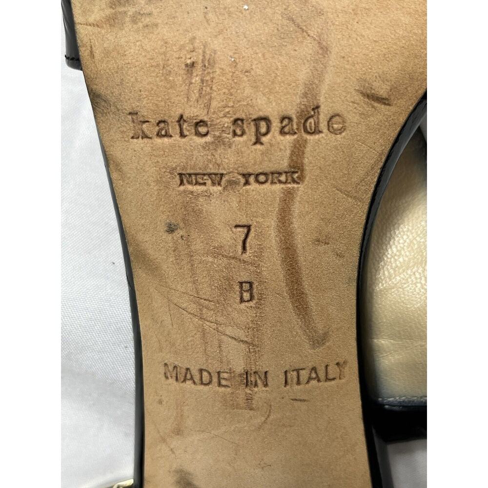 "Kate Spade New York" Black T Strap Heels Size 7B - Picture 8 of 8